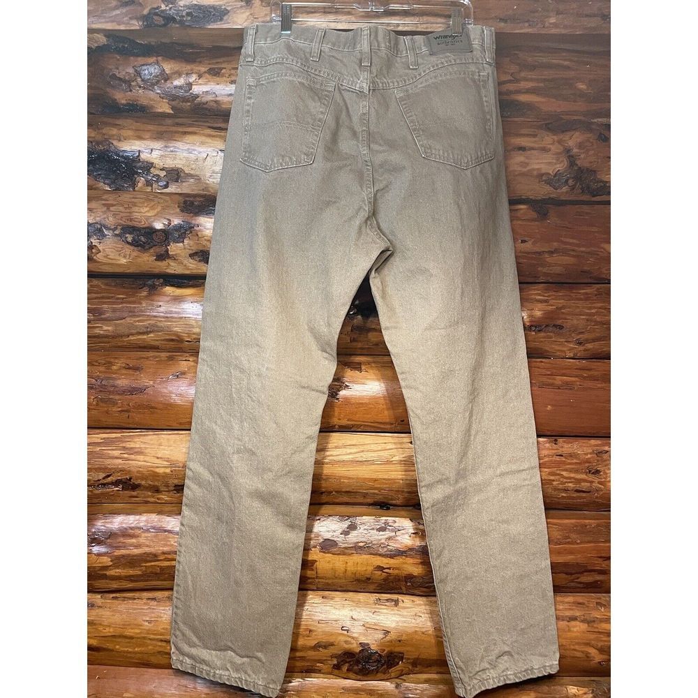 Wrangler Authentic Khaki Brown Straight Leg Jeans Size 40‎ x 32 - Picture 3 of 5